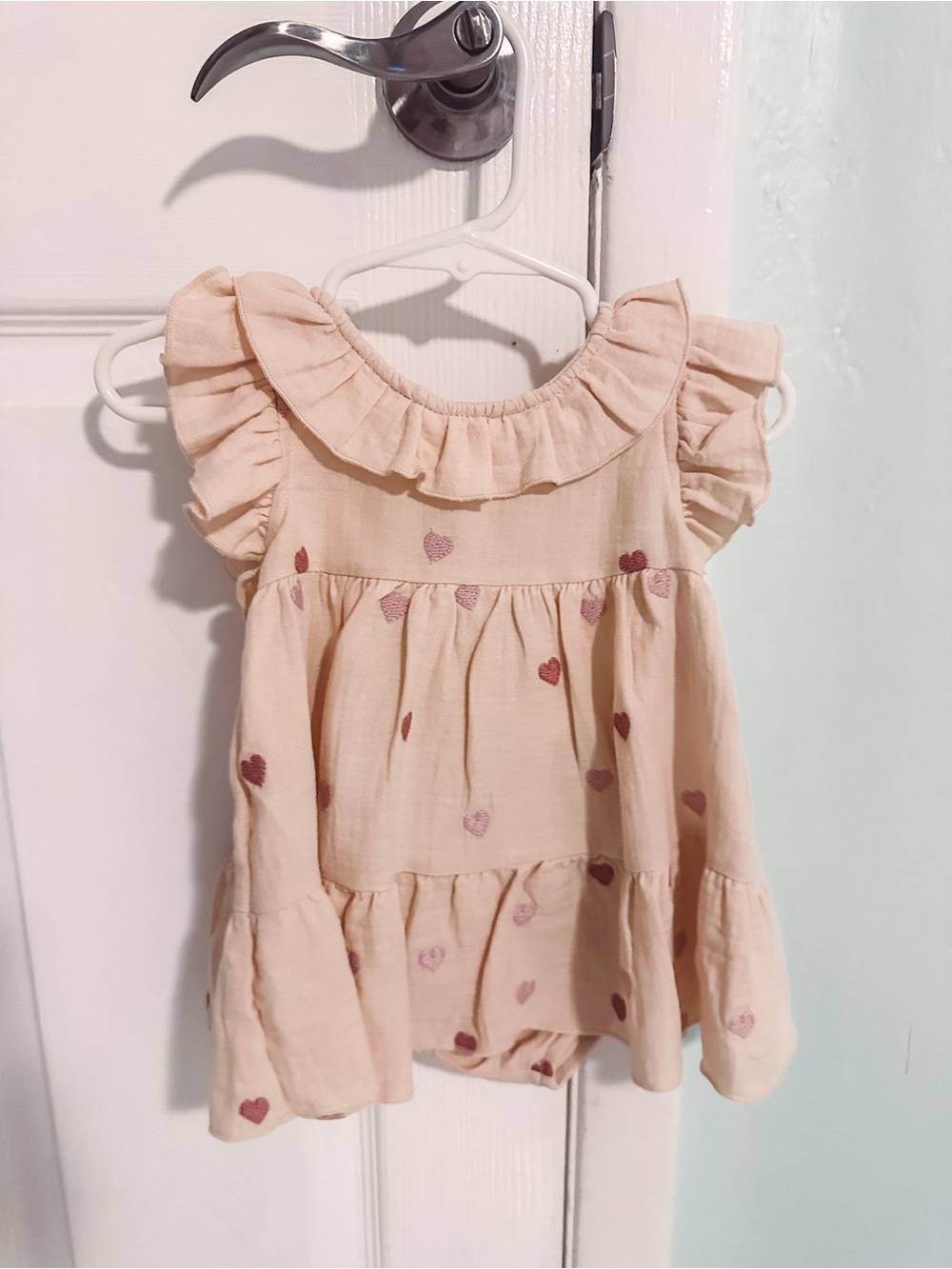 NEW Girls Heart Ruffle Dress with bloomers
